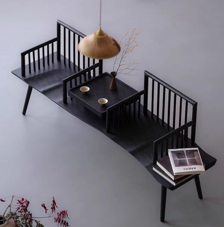 Tea table stool — Charcoal Series