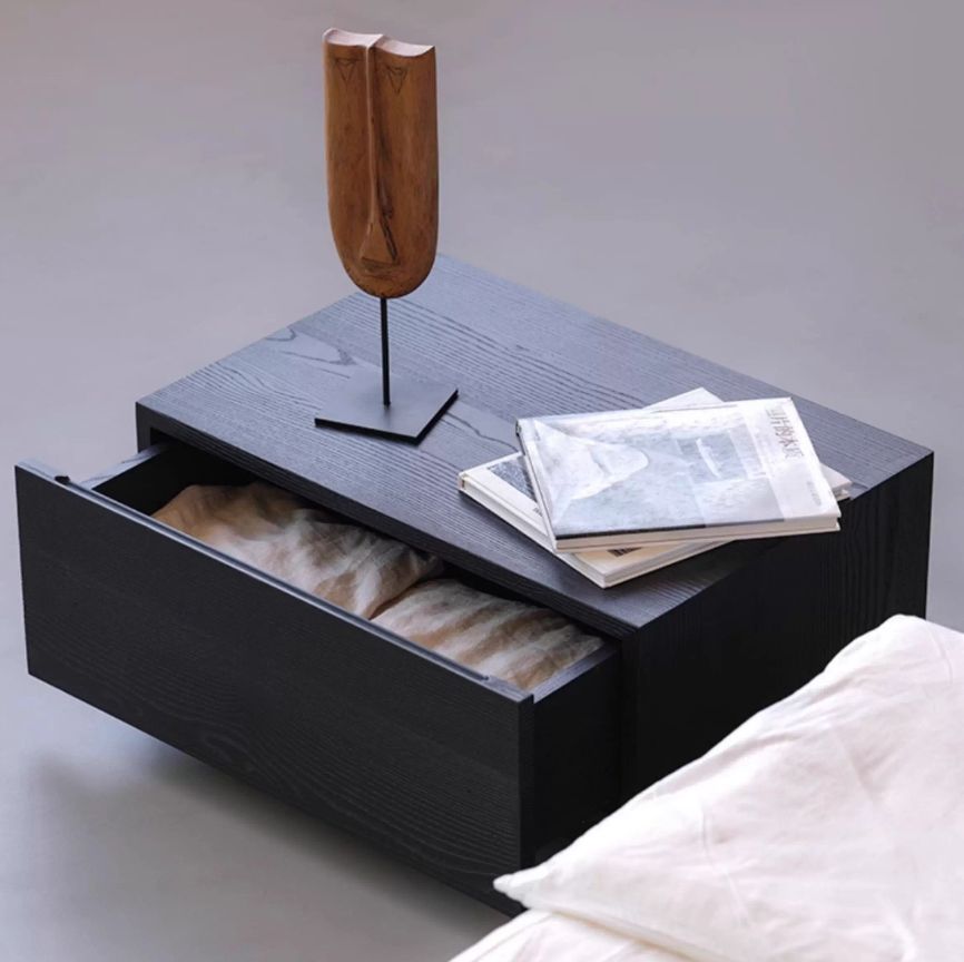 Charred ash storage cabinet — Charcoal Series