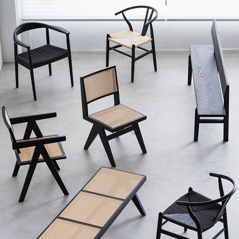 Hand-sanded ash chair — Charcoal Series