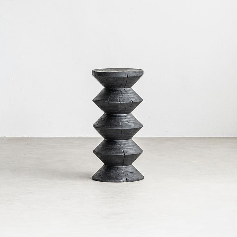 Solid pine log columns S/T — Charcoal Series