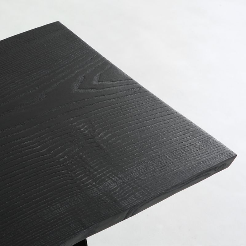 Live-edge ash dining & work table — Charcoal Series
