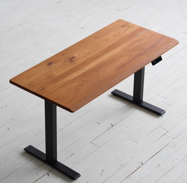 Teak sit-stand desk — Teak Series