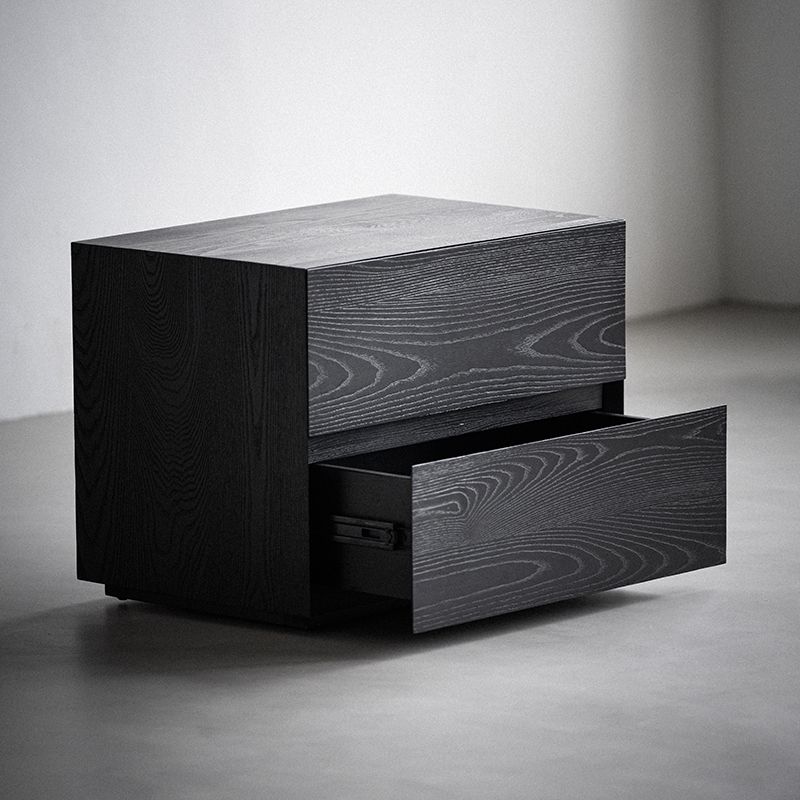 Charred ash small chest — Charcoal Series