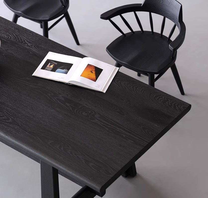 Smoked white oak desk — Charcoal Series