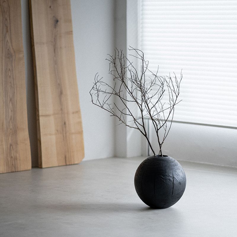 Charred pine vessel — Charcoal Series