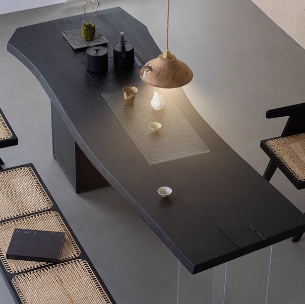 Charred tea-brewing table — Charcoal Series