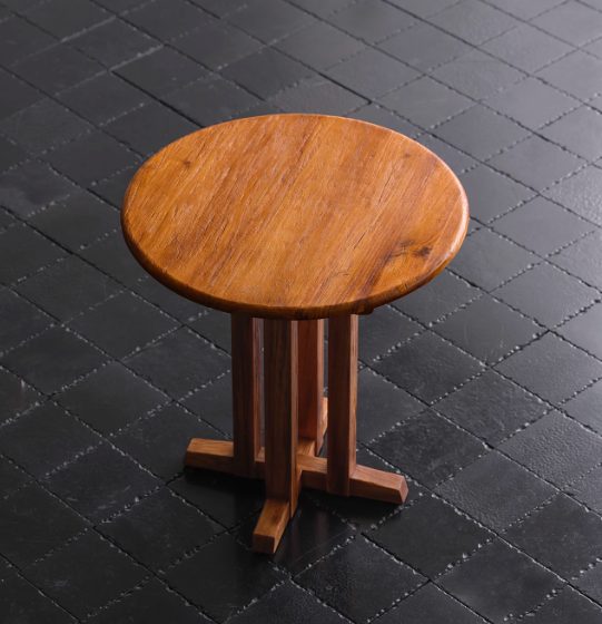 Plantation teak pedestal coffee table — Teak Series