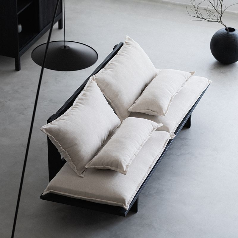 Charred ash twin-wing sofa — Charcoal Series