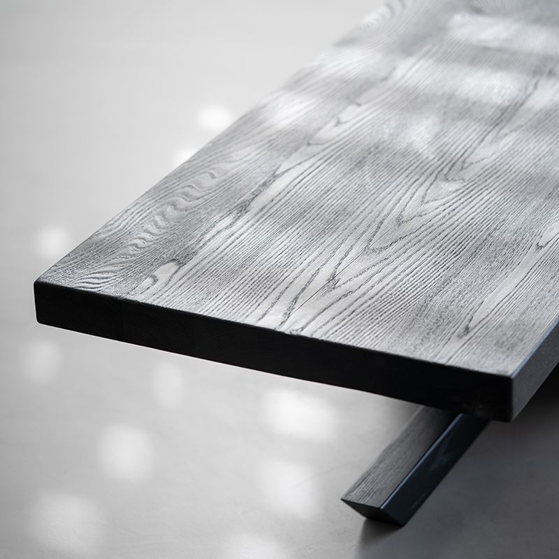 Charred ash linear coffee table — Charcoal Series