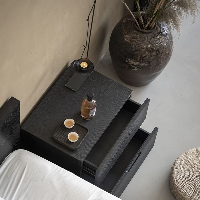 Ji'an bedside cabinet — Charcoal Series