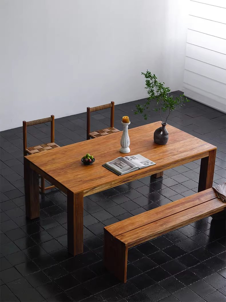 Plantation teak dining table & bench set — Teak Series