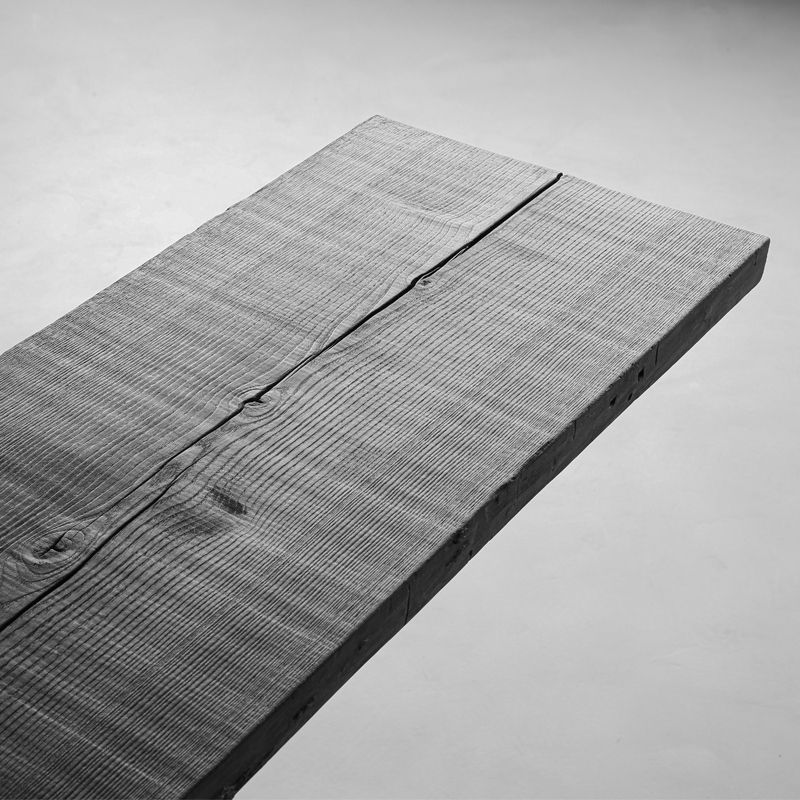 Live-edge ash console table — Charcoal Series