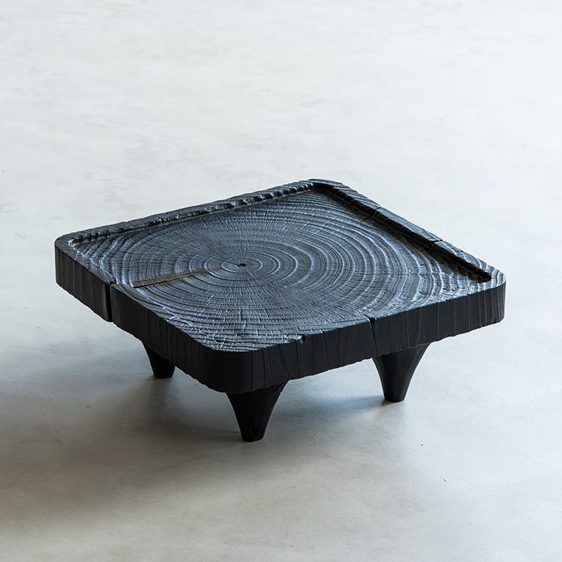 Bay-window low table — Charcoal Series
