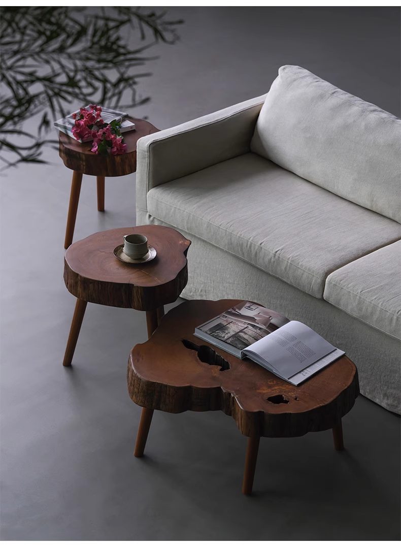 Teak log coffee table — Teak Series