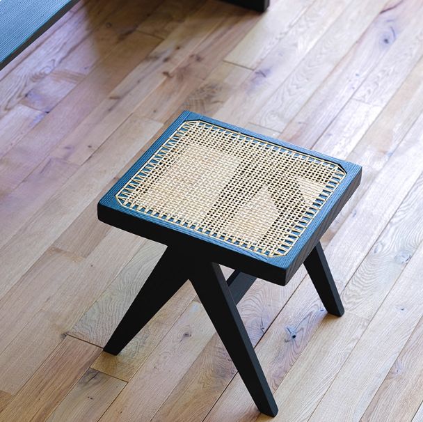 Ash joinery low stool — Charcoal Series