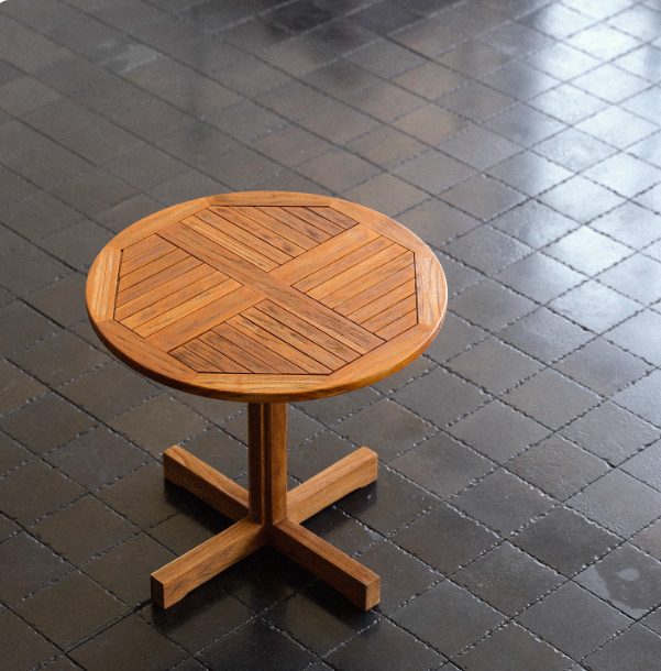 Plantation teak bistro round table — Teak Series