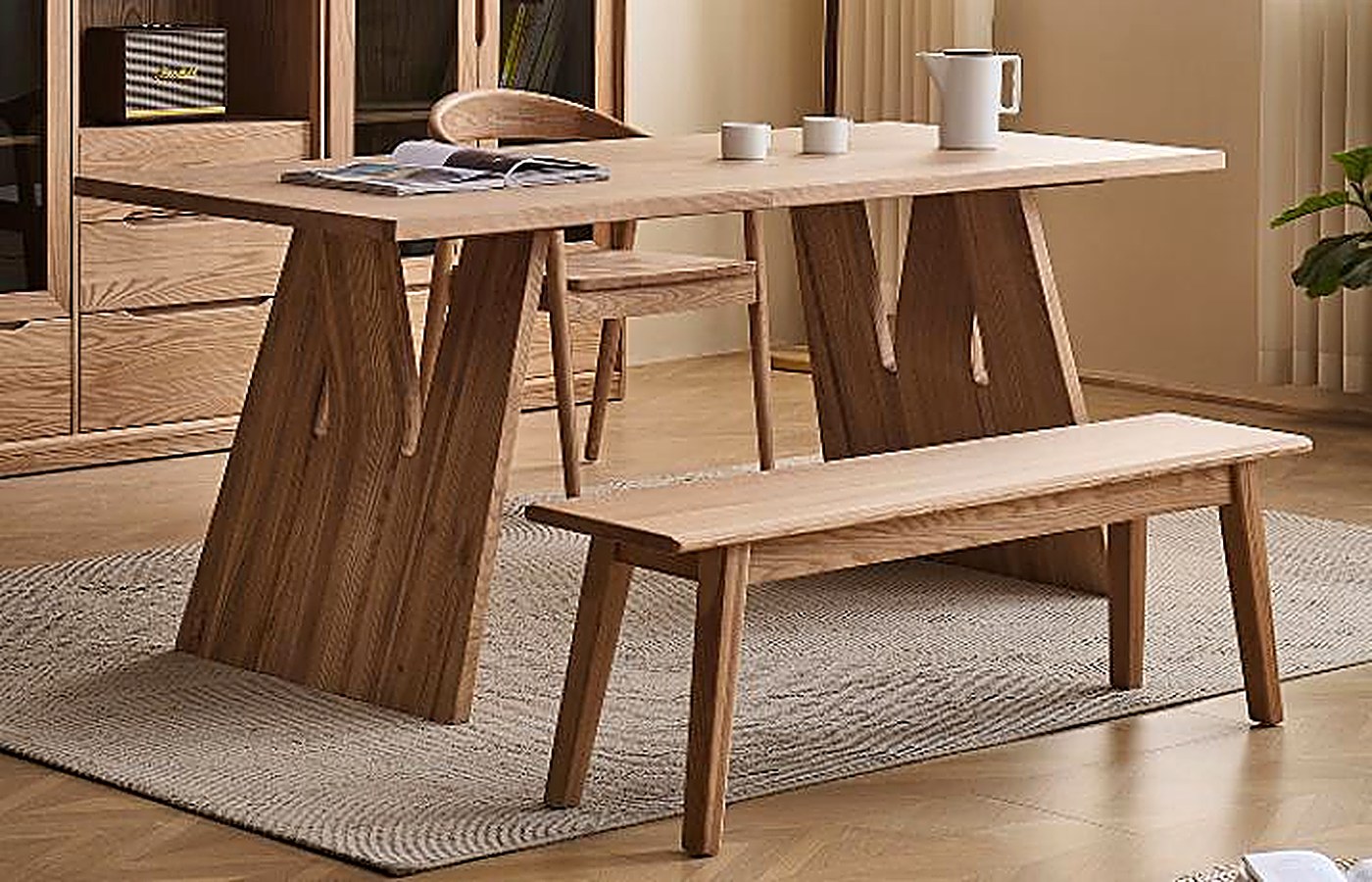 1.6 m trestle slab table