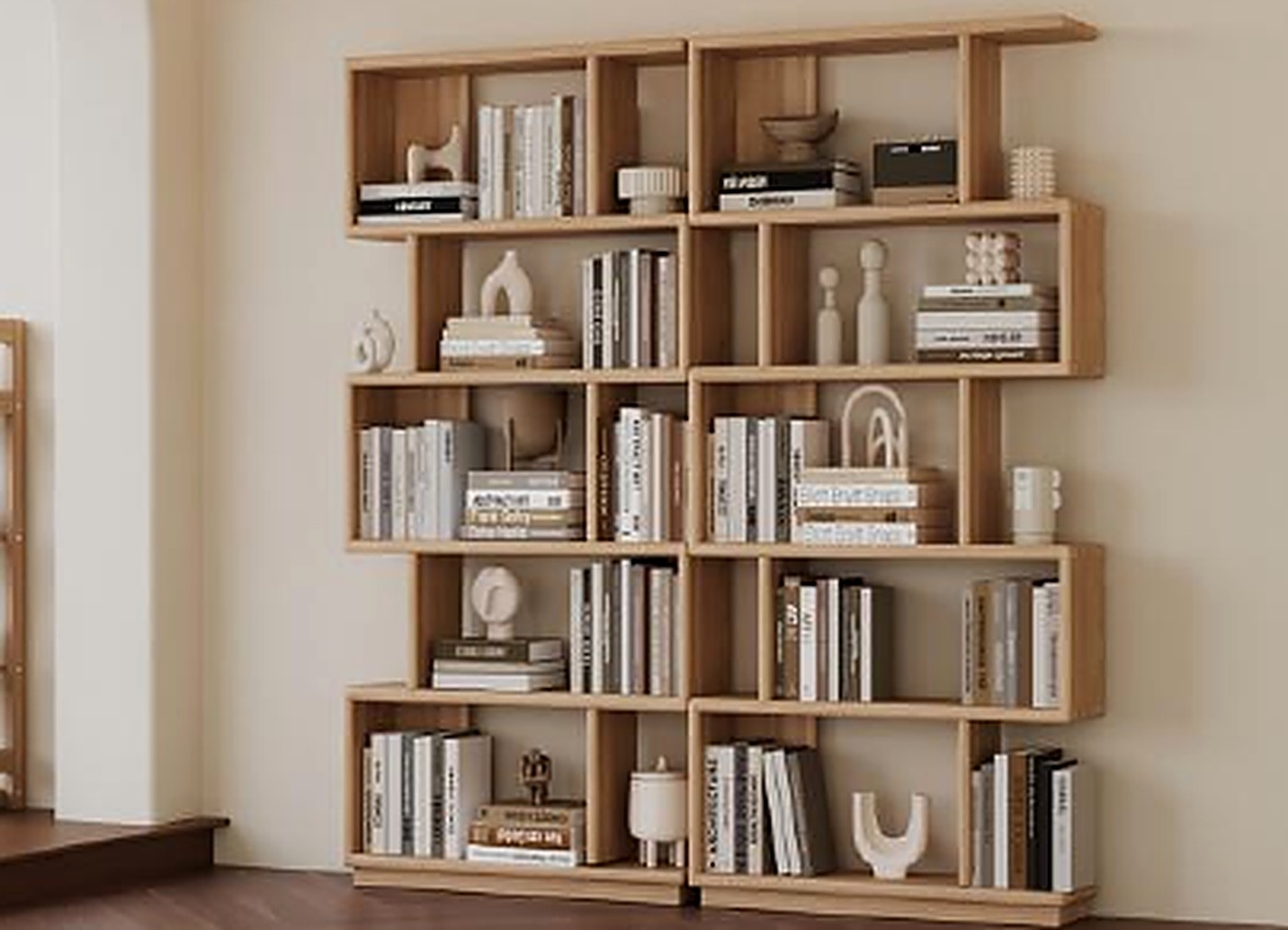 Room-divider display shelf