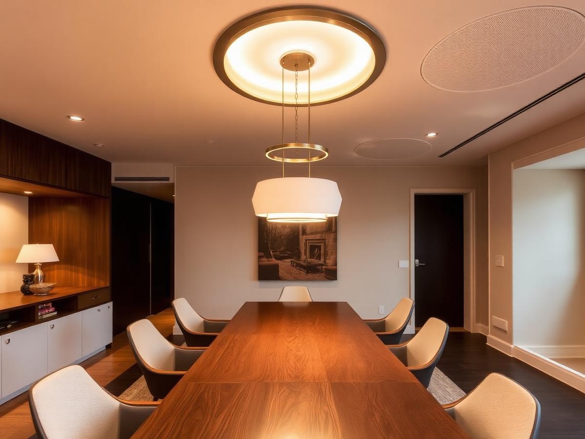 Ceiling acoustic panels for dining rooms