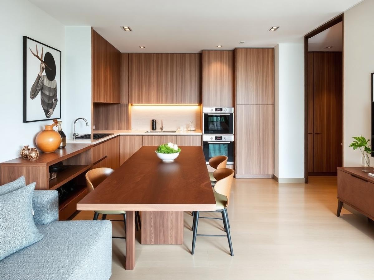 Fitting a real dining table into a Hong Kong open-plan kitchen