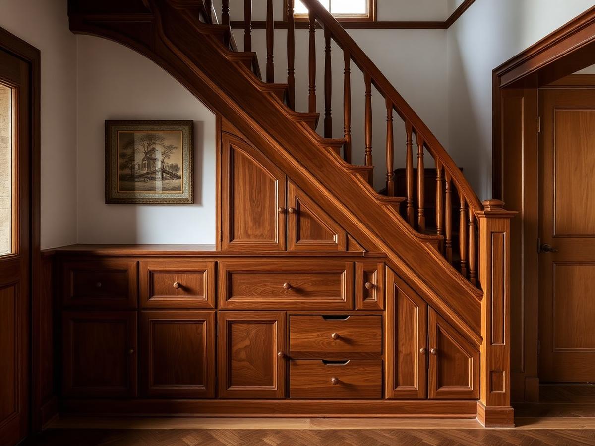 Village-house staircases: three floors of unused storage