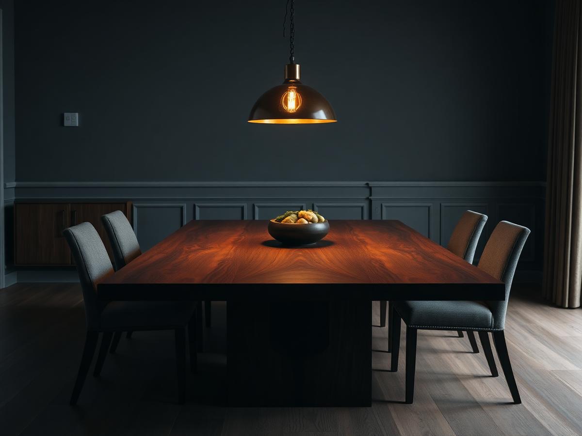 Lighting that shows walnut timber at its best