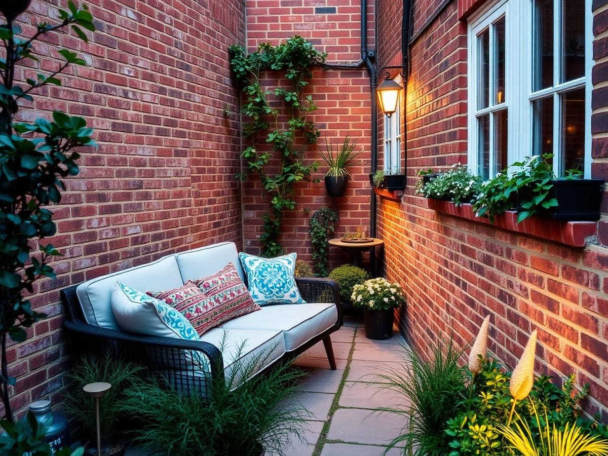 Furnishing a small UK courtyard garden
